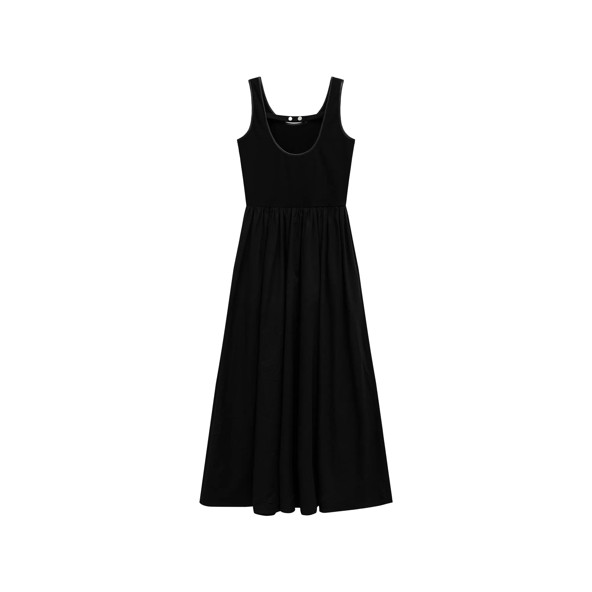Back Cutout Sleeveless Layered Long Dress