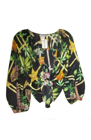 Bamboo Floral Tie Shirt