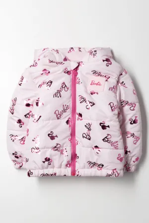 Barbie Puffer Jacket Pink