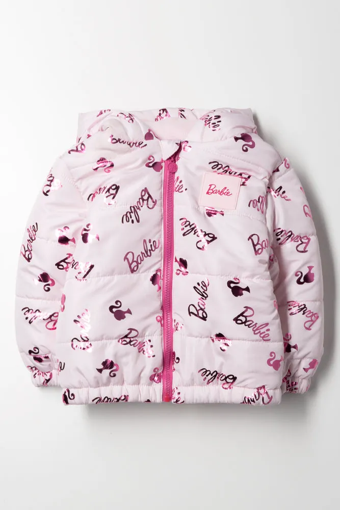 Barbie Puffer Jacket Pink