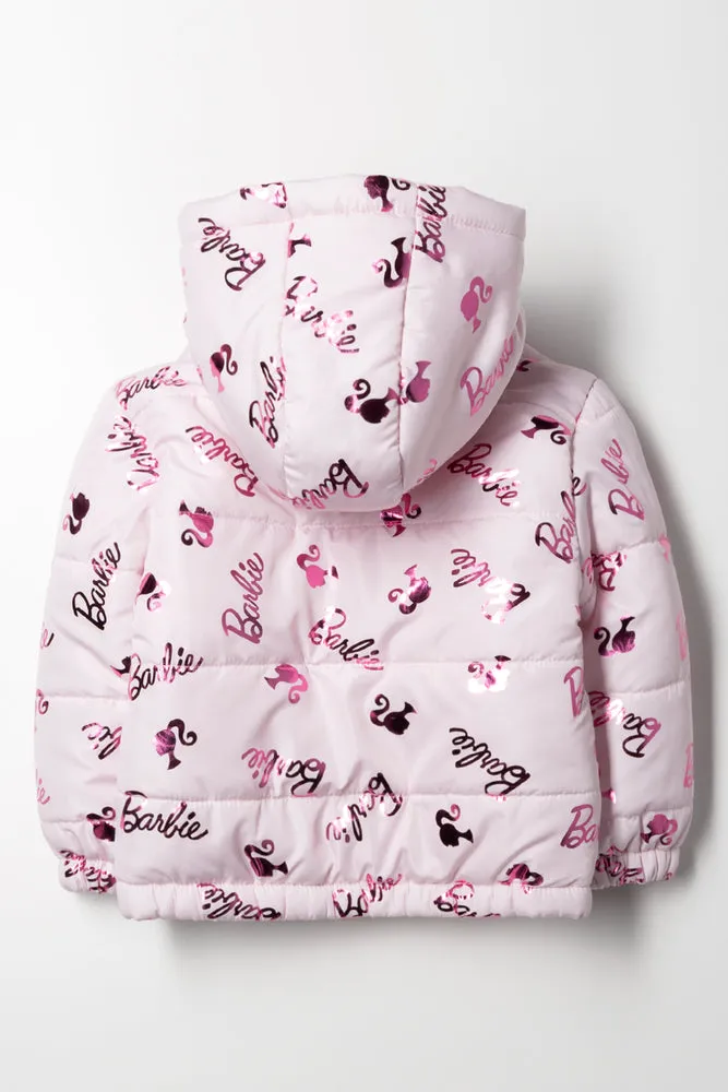 Barbie Puffer Jacket Pink