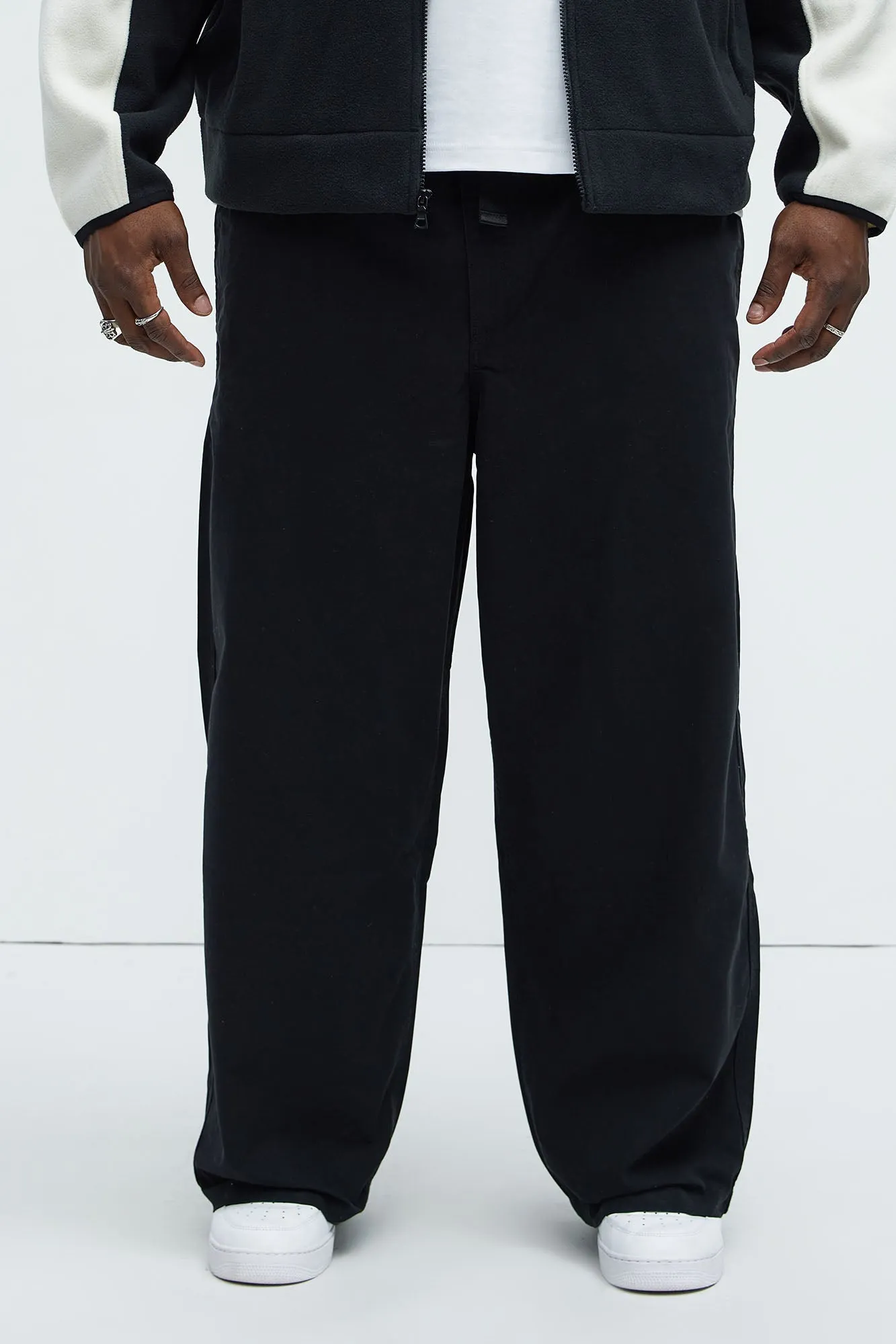 Barkley Belted Baggy Pants - Black