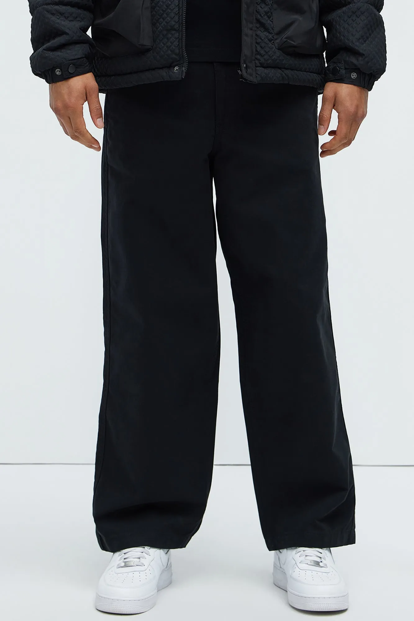 Barkley Belted Baggy Pants - Black