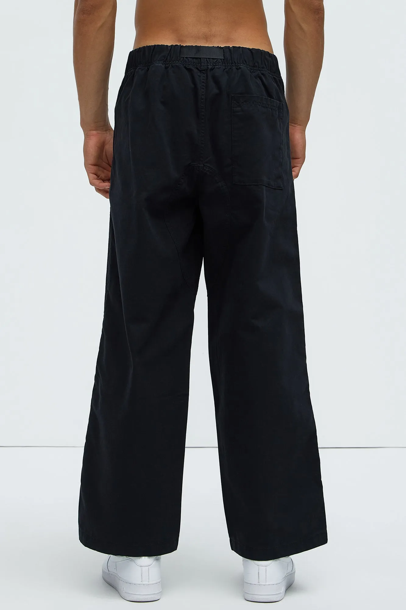 Barkley Belted Baggy Pants - Black
