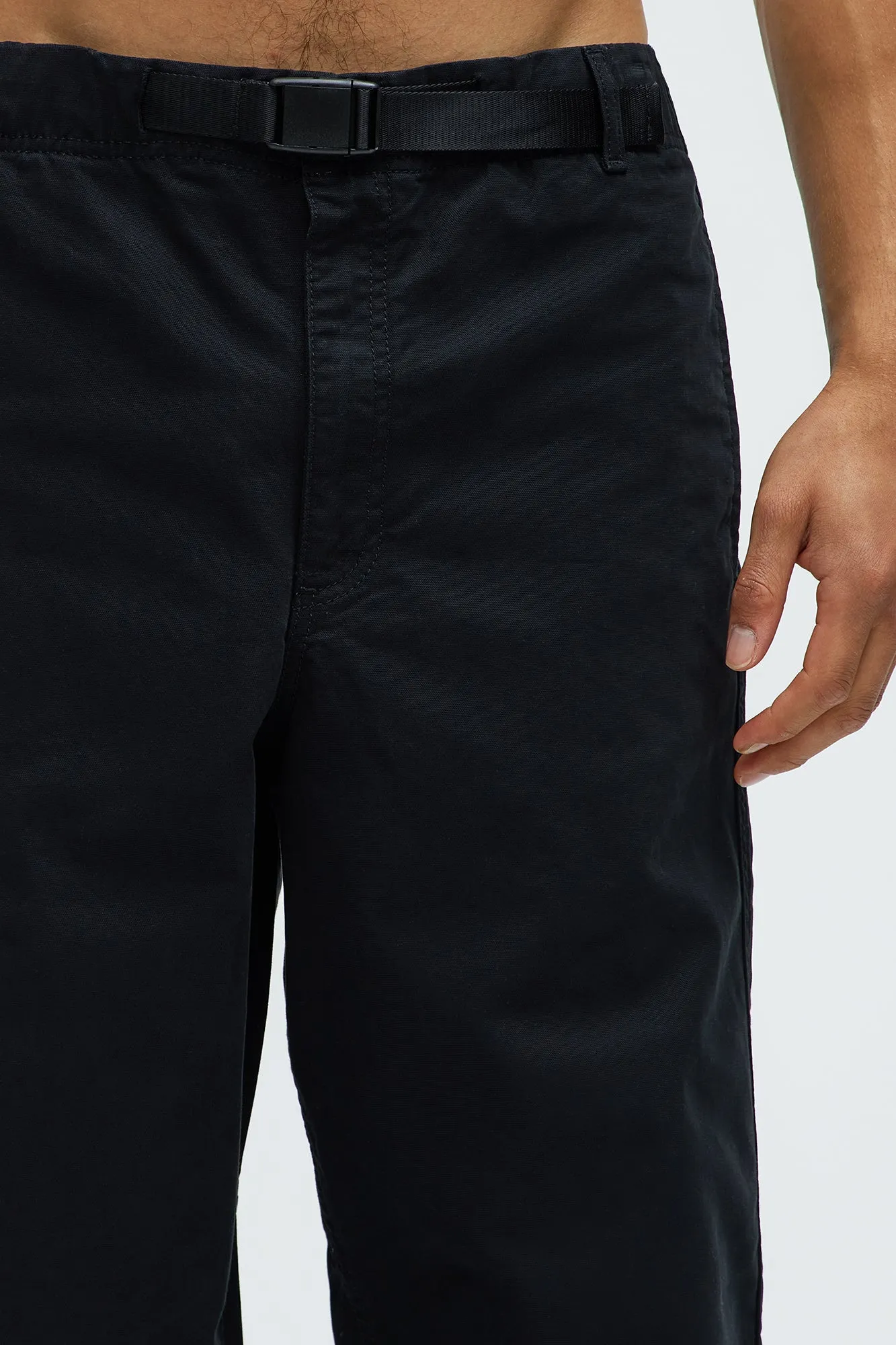 Barkley Belted Baggy Pants - Black