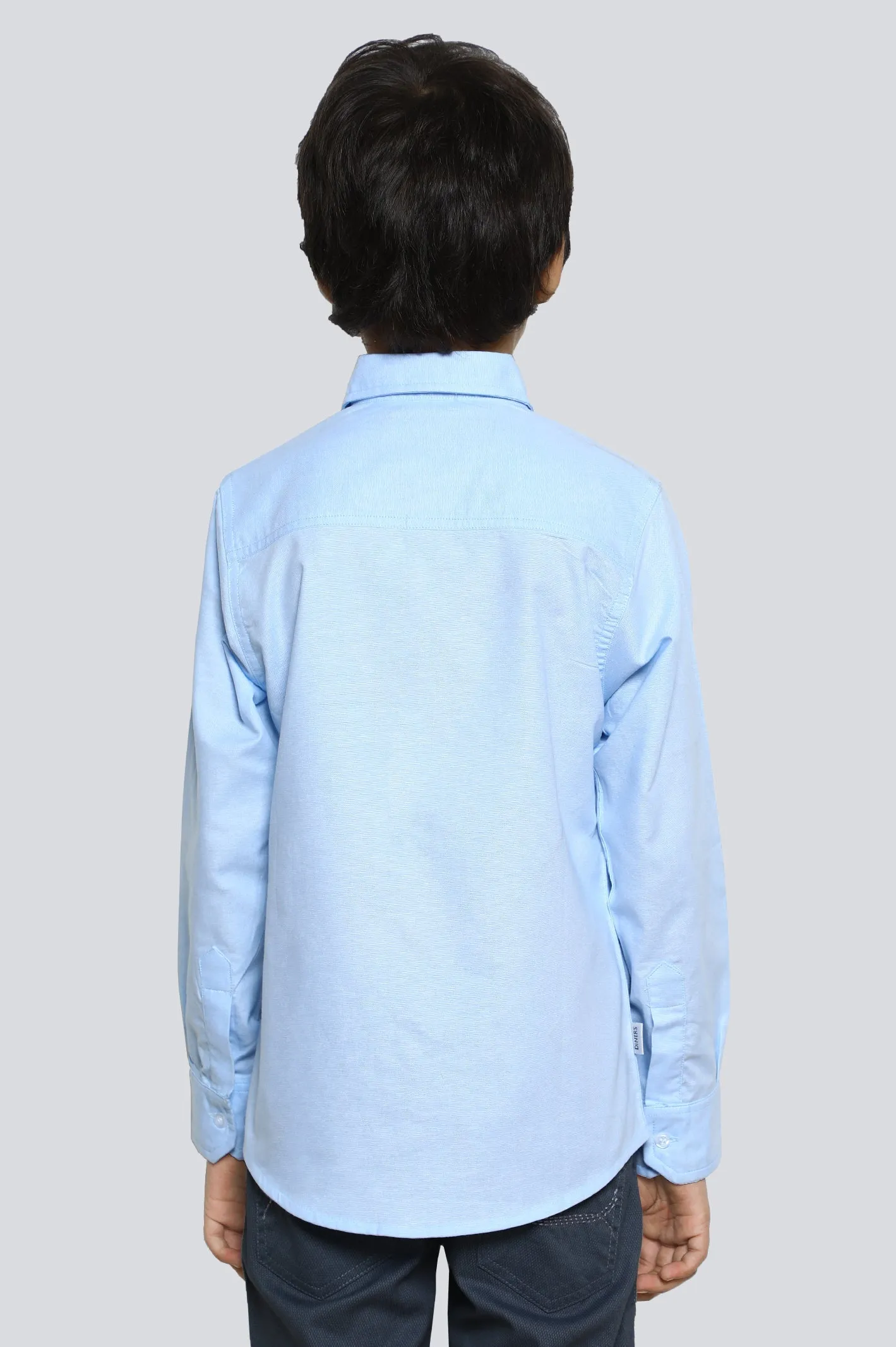 Blue Plain Casual Shirt