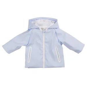 Boys Blue & White Lightweight Hooded Summer Coat