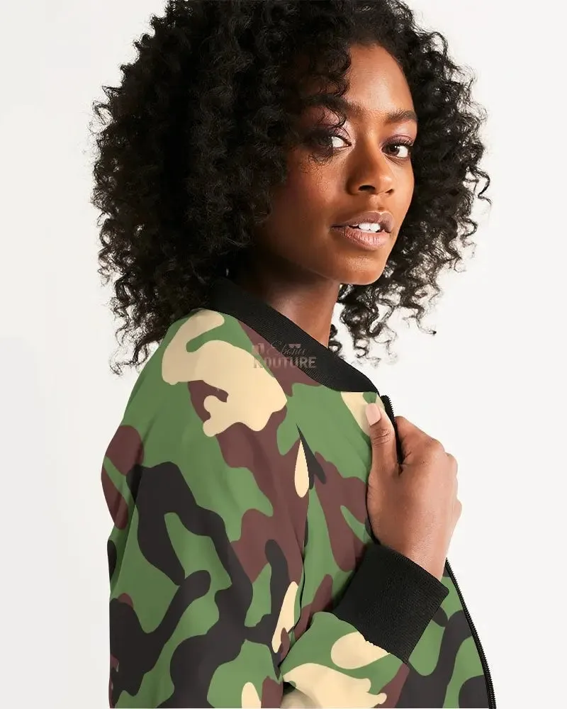 Camouflage Women's Bomber Jacket