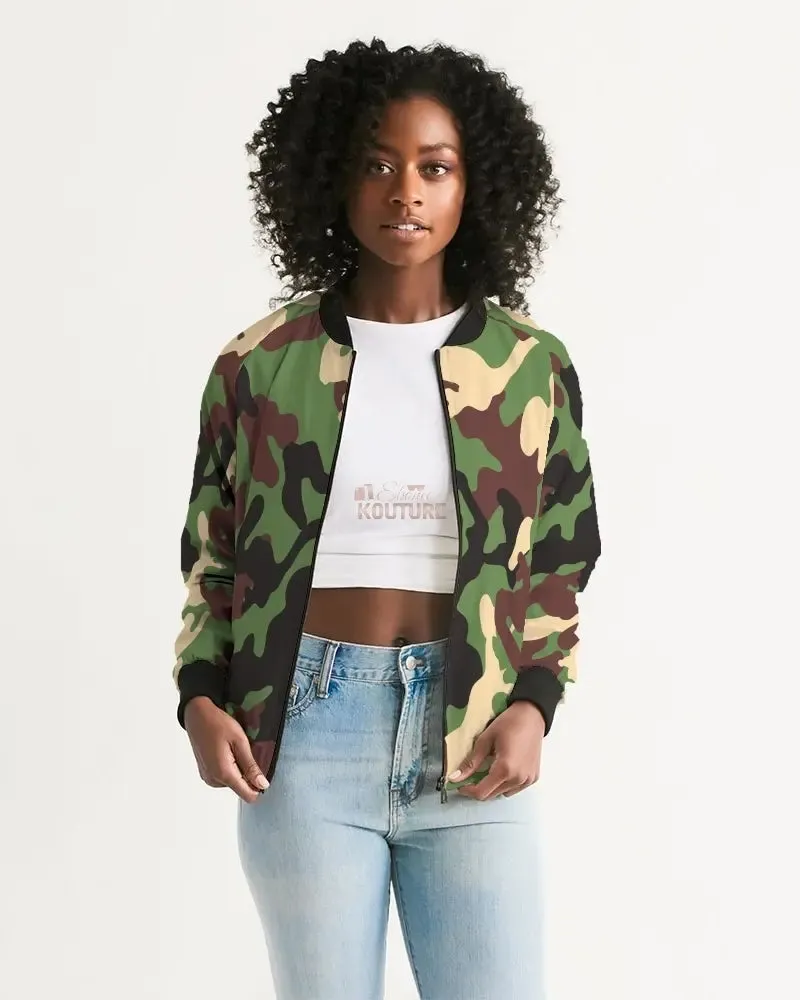 Camouflage Women's Bomber Jacket