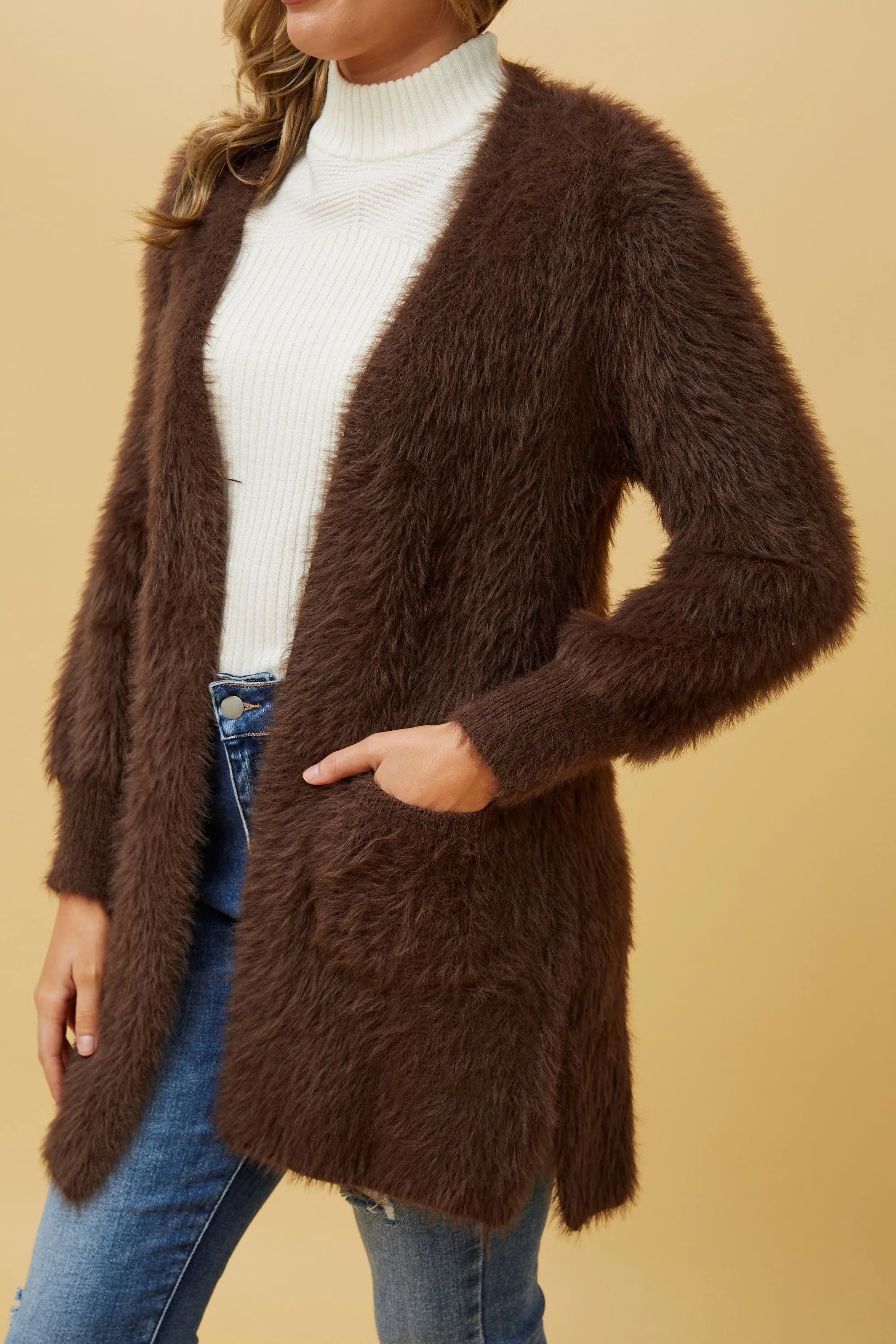 Caroline Morgan Eyelash Knit Cardigan