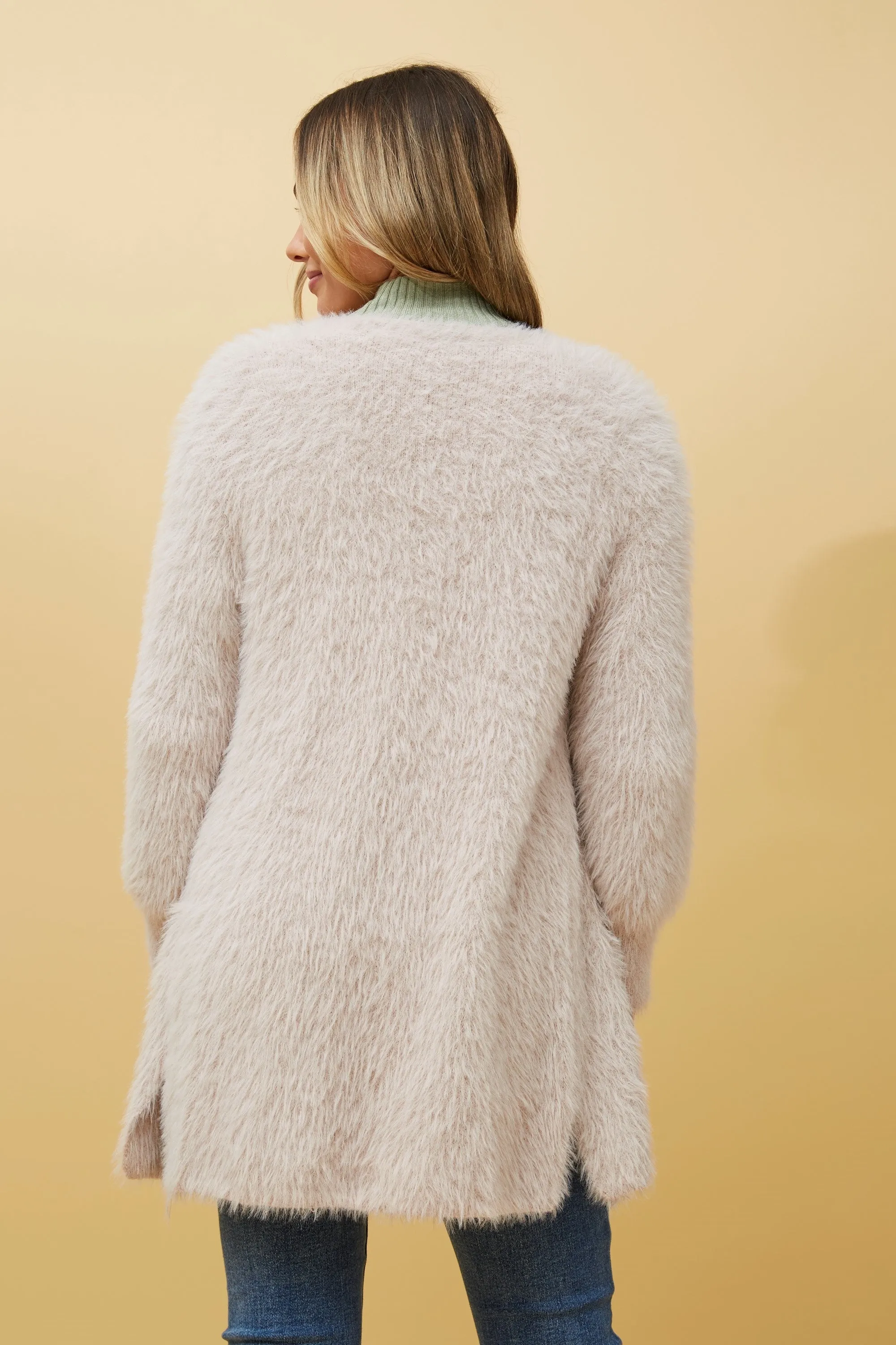 Caroline Morgan Eyelash Knit Cardigan