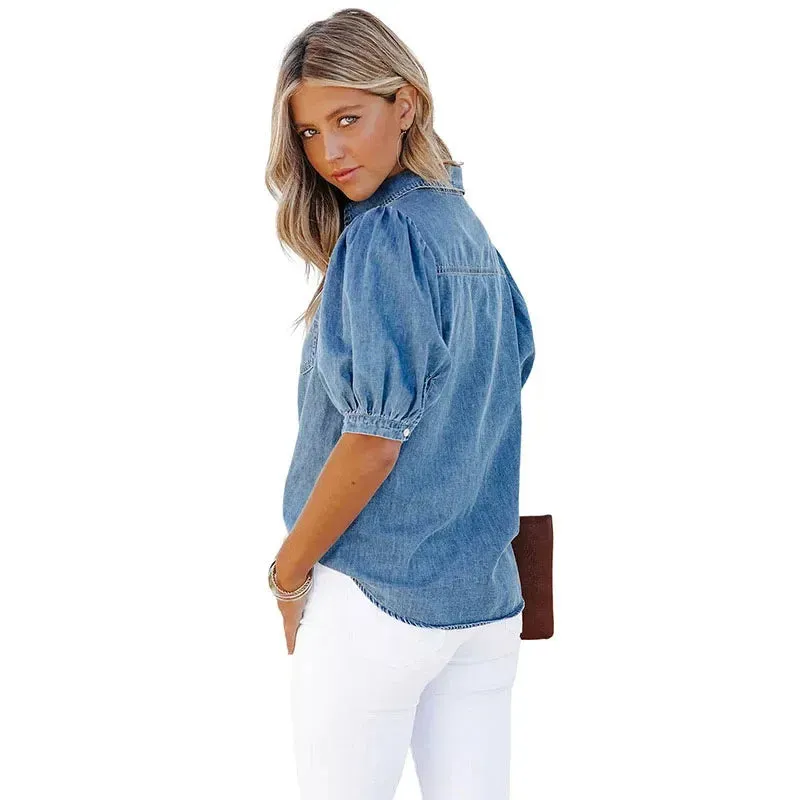 Casual Denim Blouses