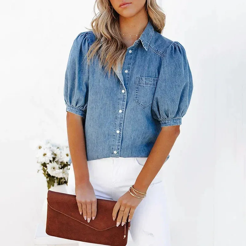 Casual Denim Blouses