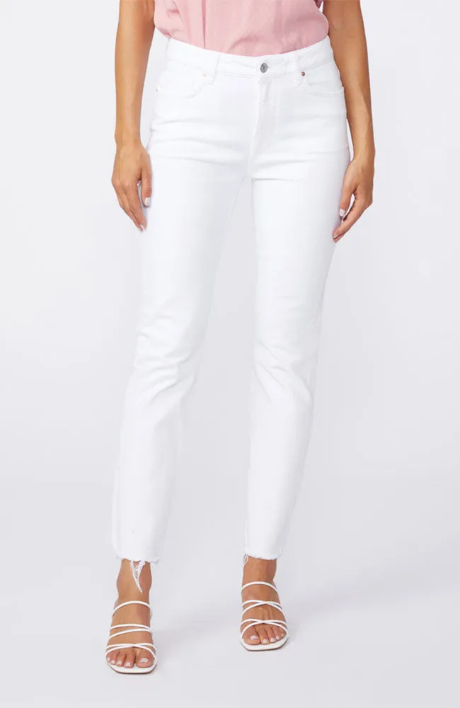 Cindy Grand Hem Jean White Noise