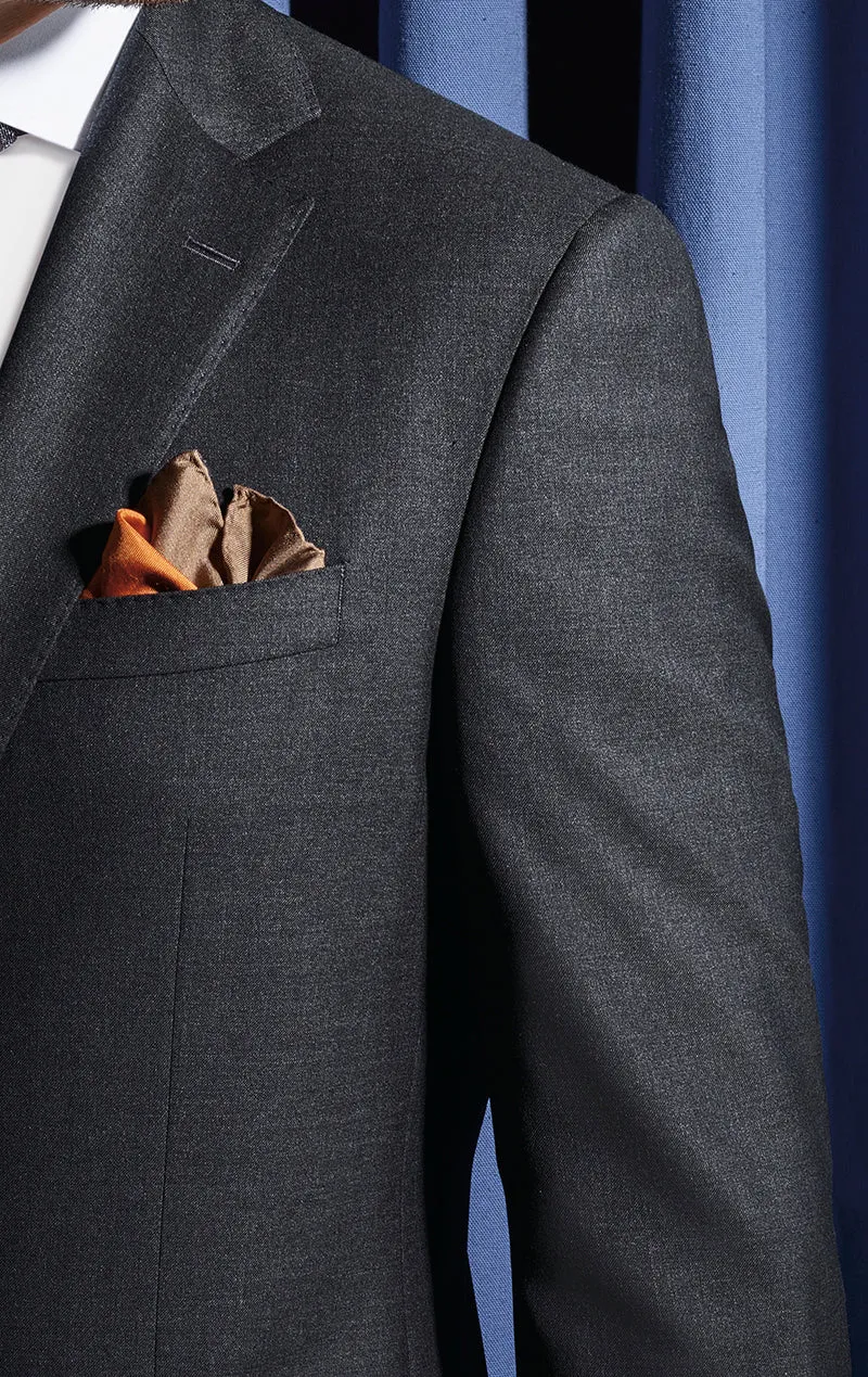 Dark Gray Neat Century Classic Fit Wool Suit- Jack Victor