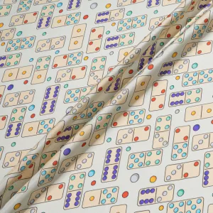 Domino Printed Pure Silk Twill (A 2.90m Piece)