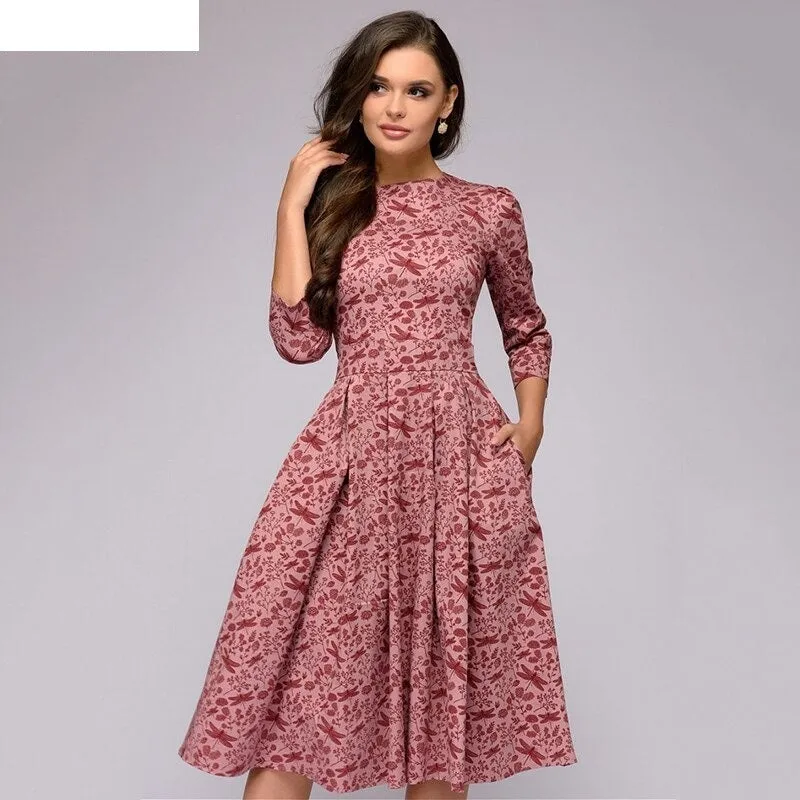 Elegant and Casual 3/4 Sleeve Dresses