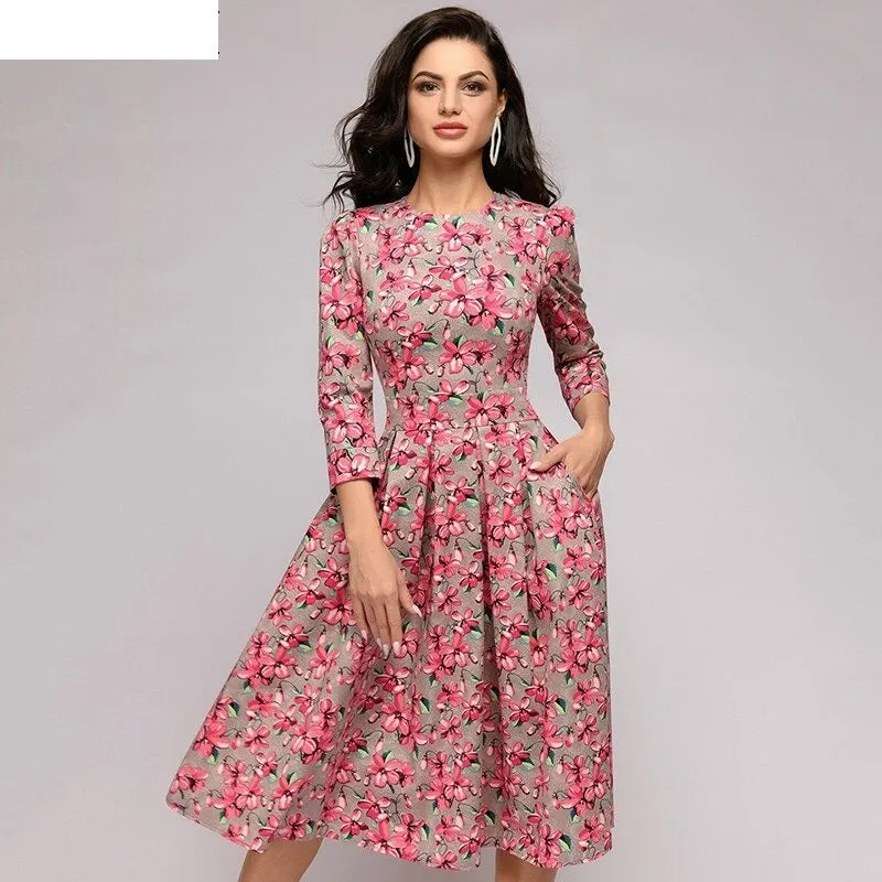Elegant and Casual 3/4 Sleeve Dresses