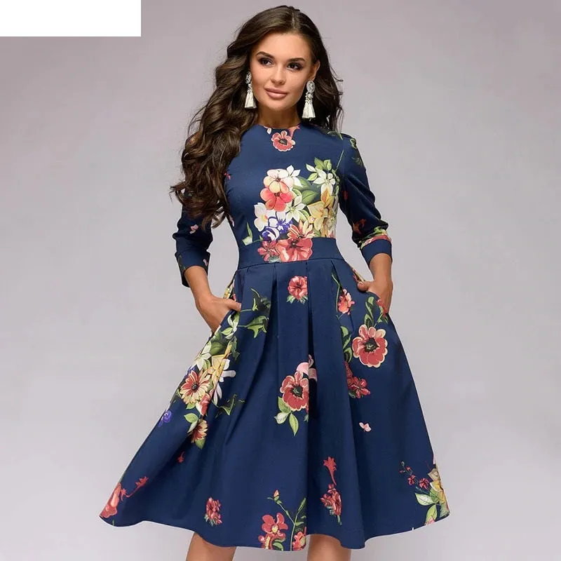 Elegant and Casual 3/4 Sleeve Dresses