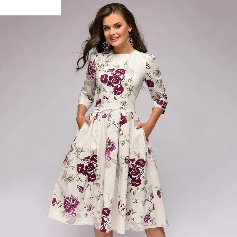 Elegant and Casual 3/4 Sleeve Dresses