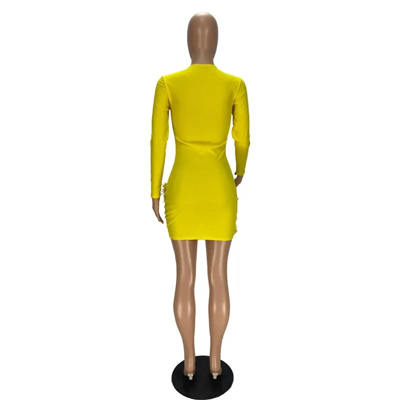Elegant Deep V-Neck Dress