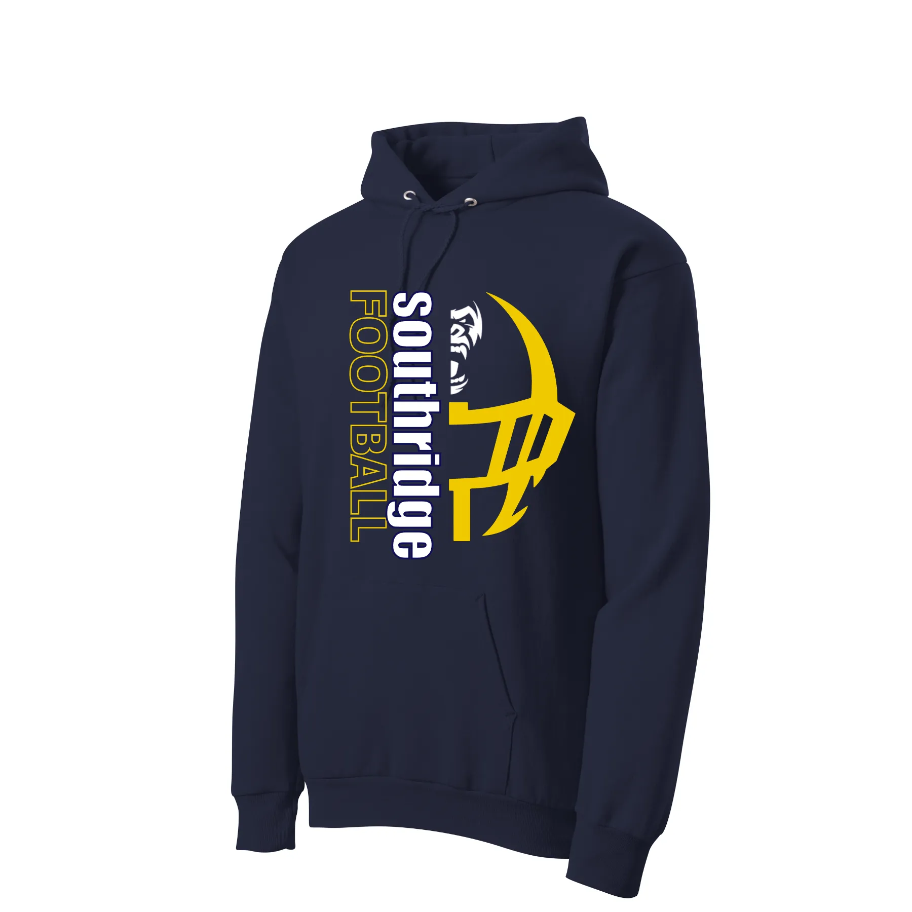 Football Helmet Port & Company® Core Fleece Pullover Hooded Sweatshirt