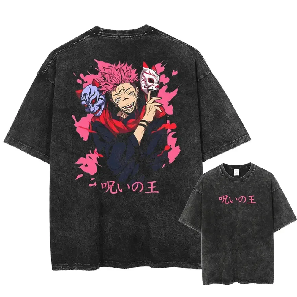 [KUJO] "Bound Yuji" 2-Sided Vintage Oversized T Shirt