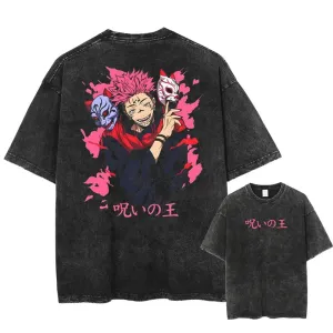 [KUJO] "Bound Yuji" 2-Sided Vintage Oversized T Shirt