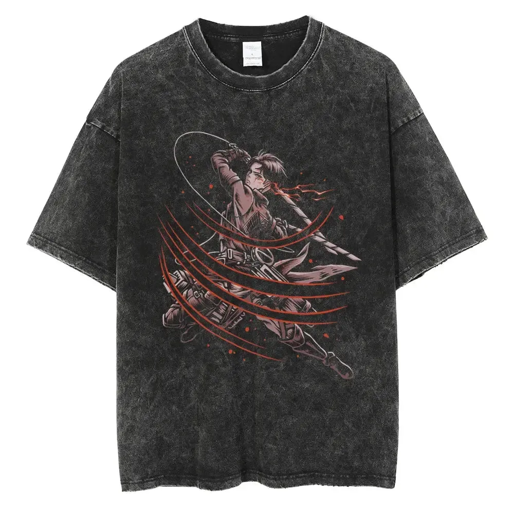 [KUJO] "Captain V2" Vintage Oversized T Shirt