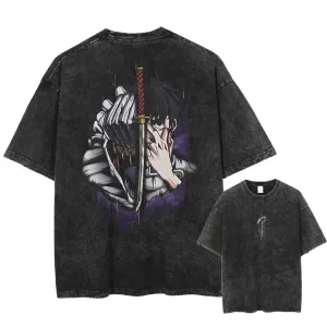 [KUJO] "Haunted Yuta" 2-Sided Vintage Oversized T Shirt