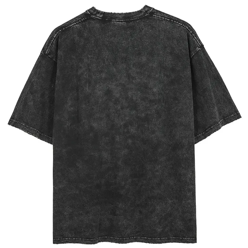[KUJO] "Skull Knight V2" Vintage Oversized T Shirt