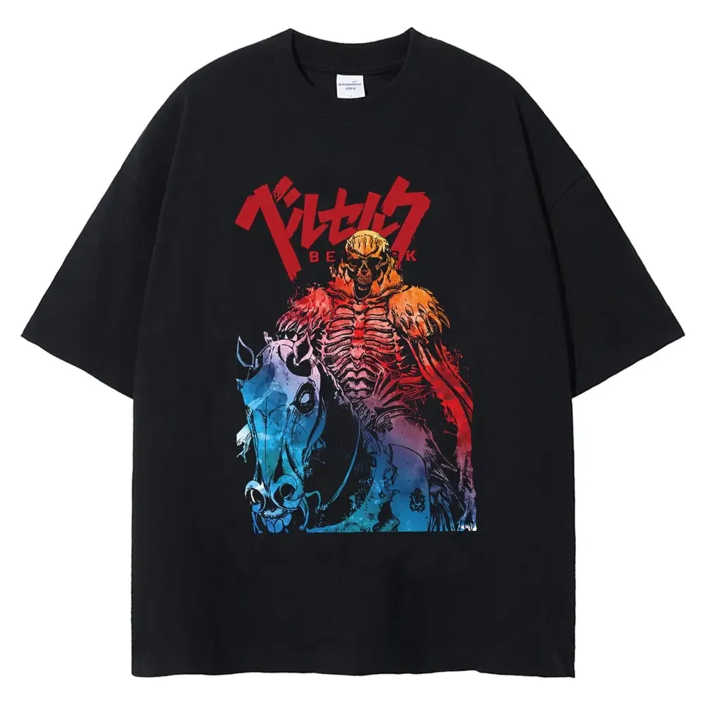 [KUJO] "Skull Knight V2" Vintage Oversized T Shirt