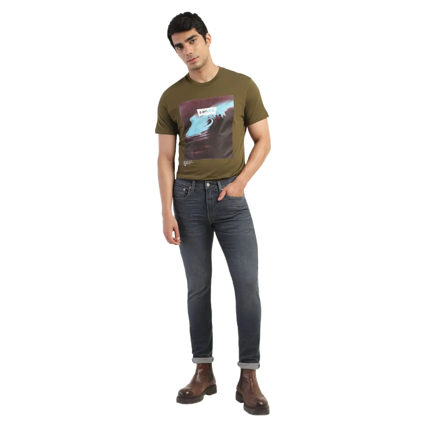 Levi's Men's Graphic Regular Fit T-Shirt (16960-0964_Dark Olive M)