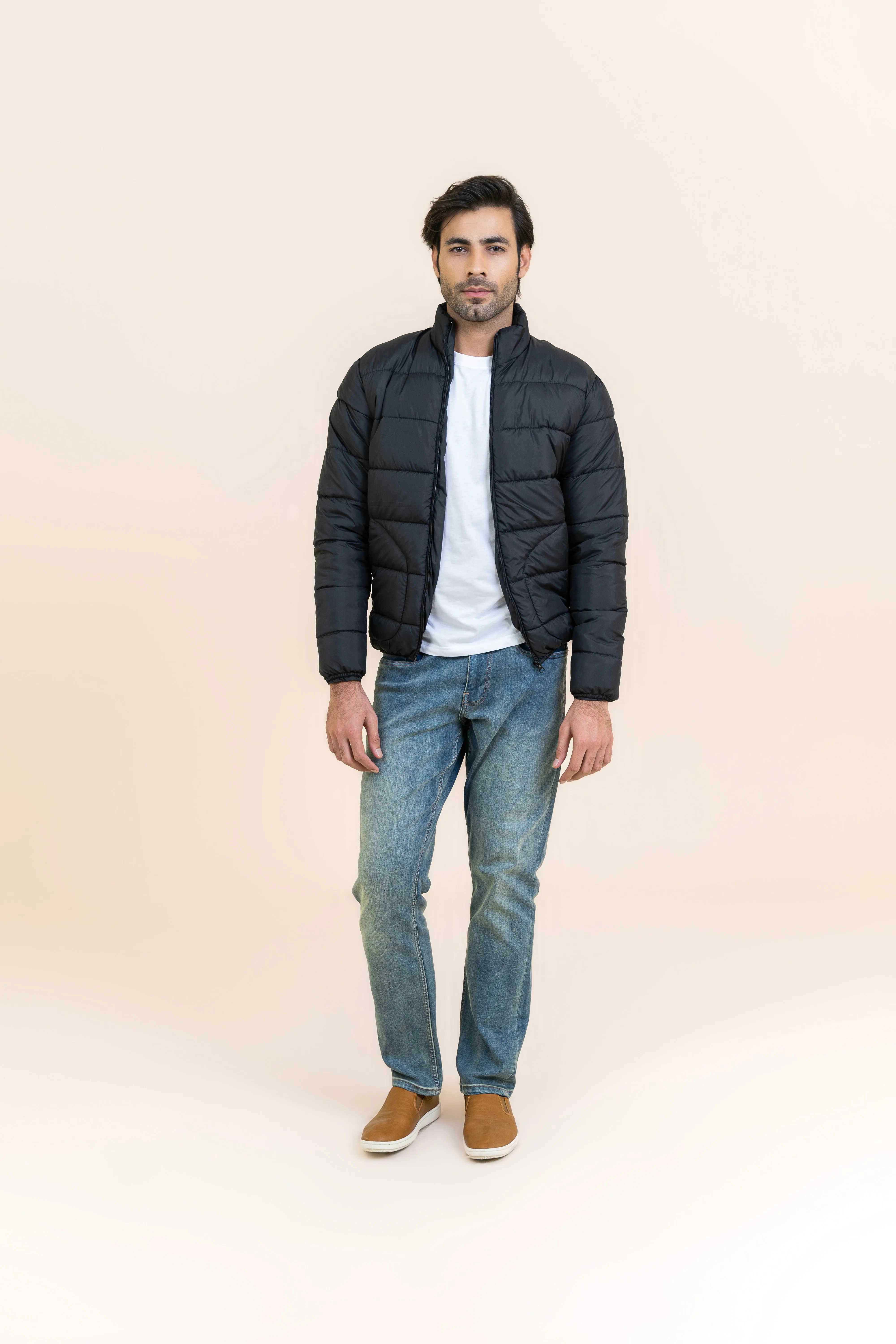 Markhor Black Puffer Full Sleeve Jacket T208-T2