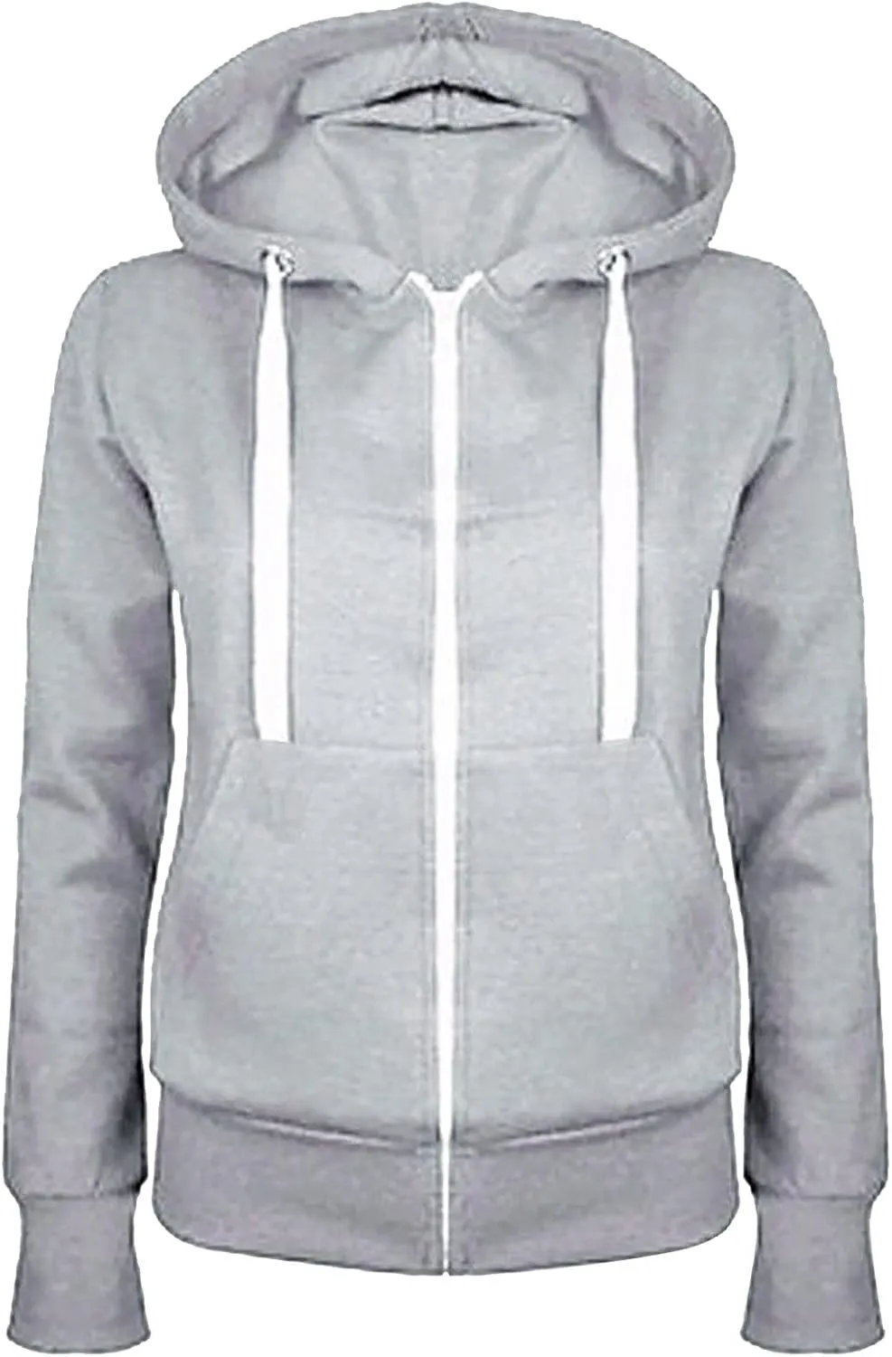 Muyise Women's Full Zip Up Hoodies Long Sleeve Color Block Hooded Sweatshirts Jackets Casual Lightweight Coat with Pockets