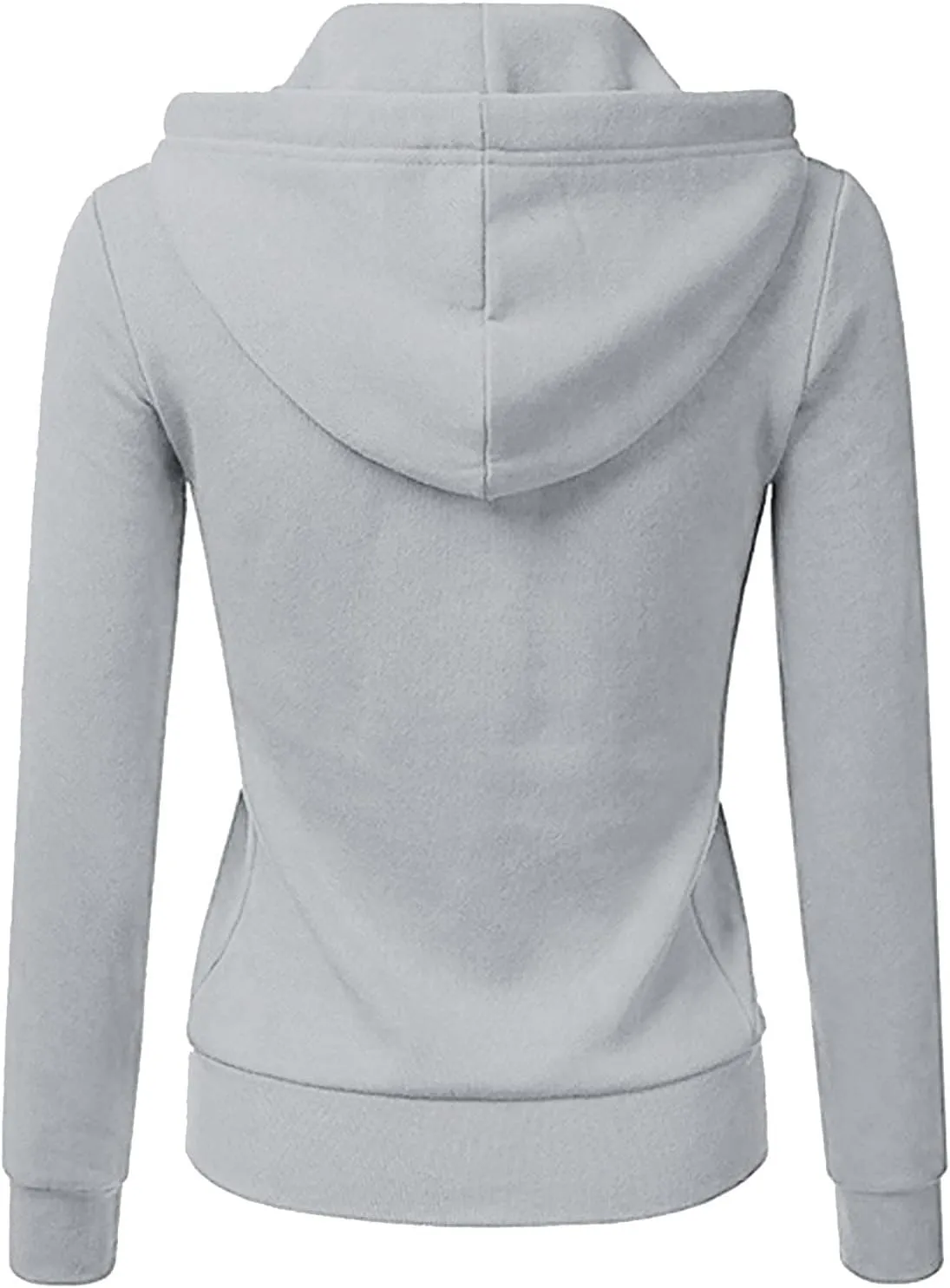 Muyise Women's Full Zip Up Hoodies Long Sleeve Color Block Hooded Sweatshirts Jackets Casual Lightweight Coat with Pockets