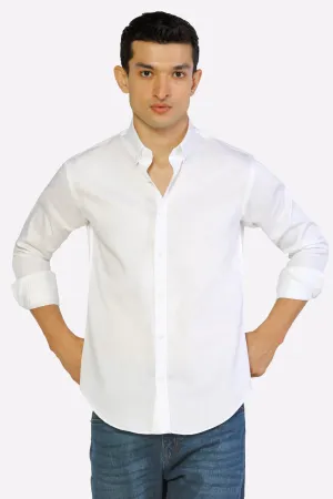 Off White Plain Casual Shirt