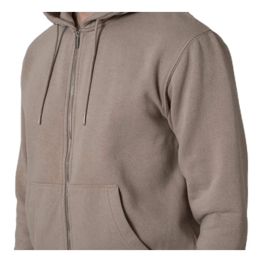 Soft Sweat Zip Hood Grey