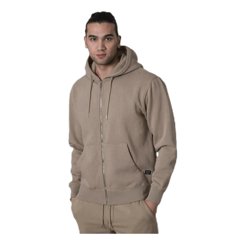 Soft Sweat Zip Hood Grey