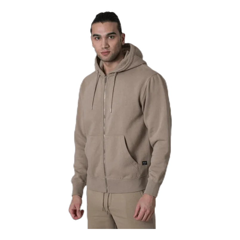 Soft Sweat Zip Hood Grey