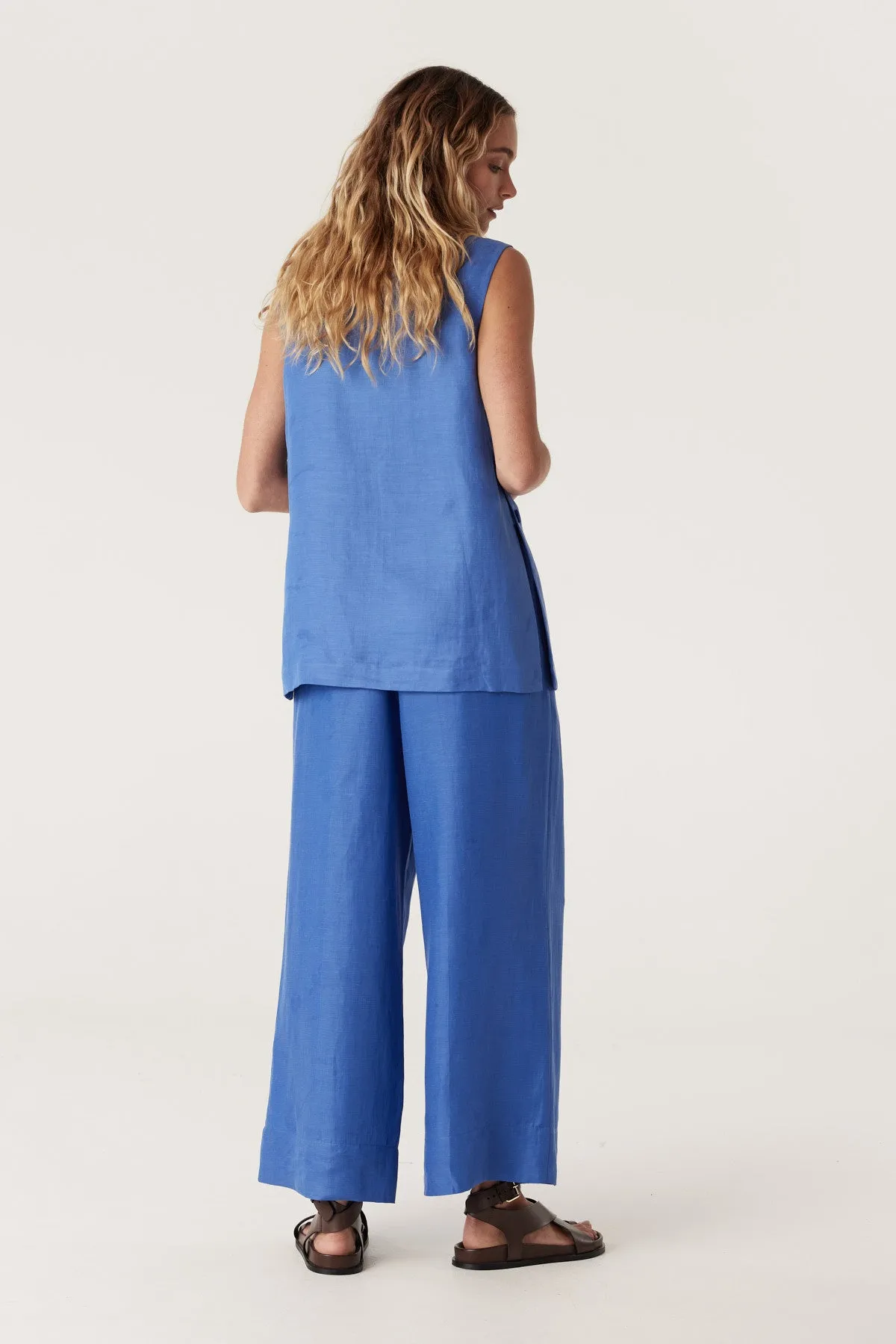 Spring Relaxed Pant - Cornflower Blue