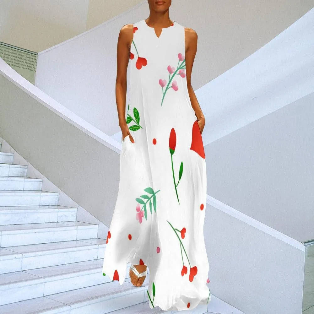 UNIQUE STYLE Slim Fit Sleeveless Elegant Long Dress
