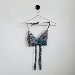 Vintage Reworked Paisley Print Bralette | Size 10-12