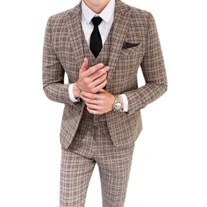West Louis British Style Business Three Piece Set Suit